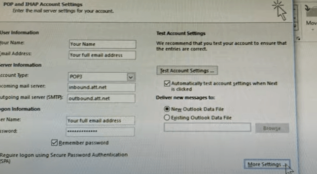 Sbcglobal.net email settings - Guide to troubleshoot and configure email 6
