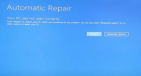 automatic repair screen