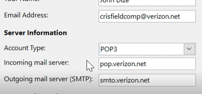 A Guide About Verizon Email SMTP, IMAP and POP3 Server Settings 6