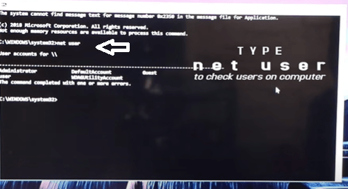 type net user