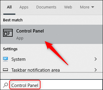 Search-for-Control-Panel-in-the-start-menu