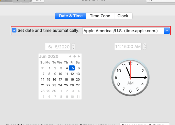 data time mac